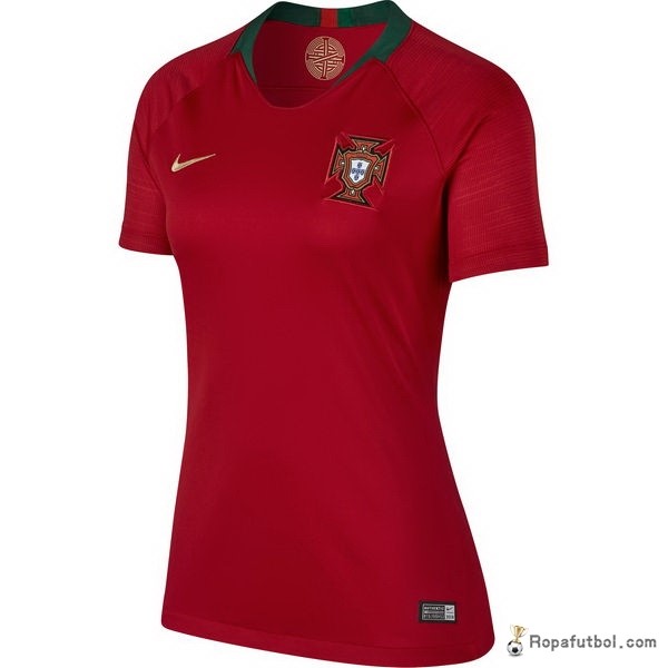 Camiseta Portugal Replica Primera Ropa Mujer 2018 Rojo